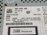 2016 Volkswagen Passat Radio AM FM Cd Player Receiver Replacement P/N:561 035 150 Fits OEM Used Auto Parts - Oemusedautopart