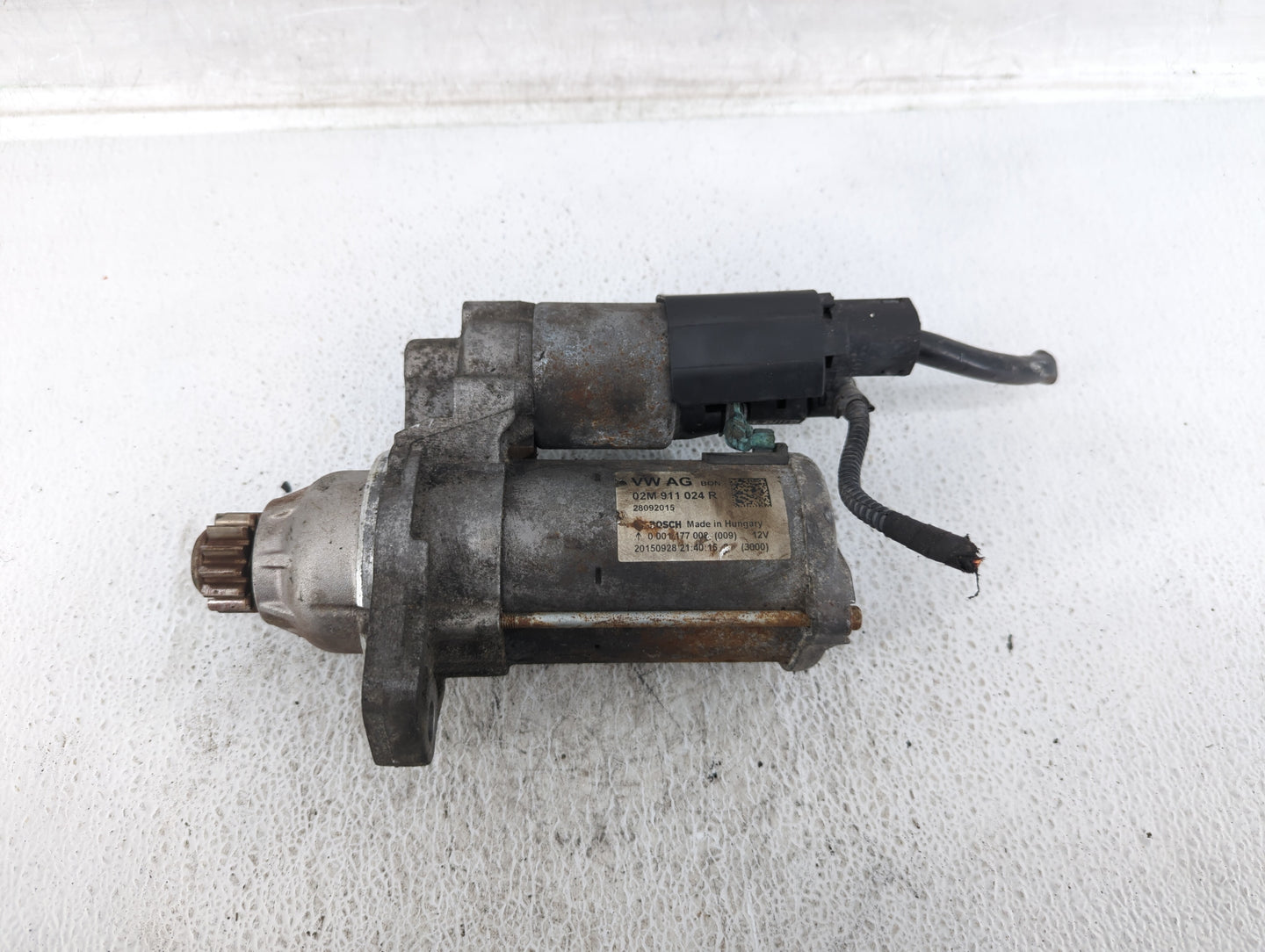2014-2020 Volkswagen Passat Car Starter Motor Solenoid OEM P/N:02M 911 024 R Fits OEM Used Auto Parts - Oemusedautoparts1.co