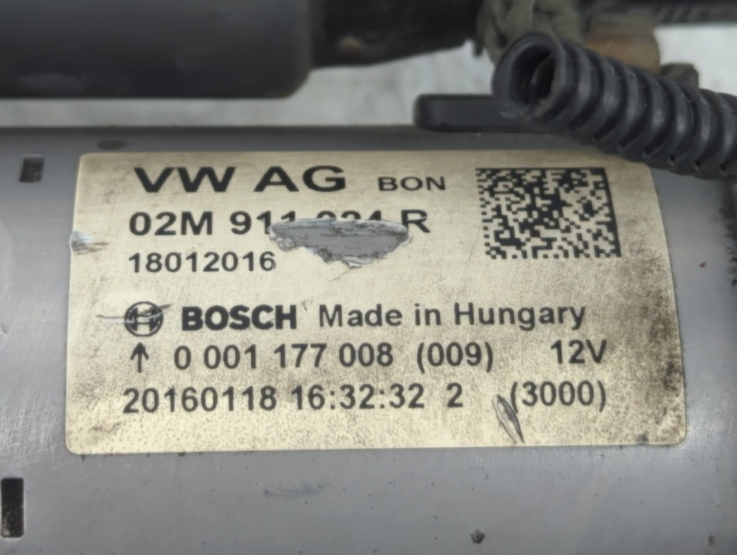 2014-2020 Volkswagen Passat Car Starter Motor Solenoid OEM P/N:02M 911 024 R Fits OEM Used Auto Parts - Oemusedautoparts1.co