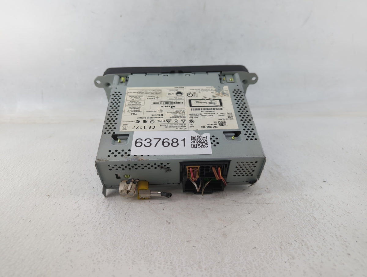 2016-2016 Volkswagen Passat Am Fm Cd Player Radio Receiver 637681 - Oemusedautoparts1.com