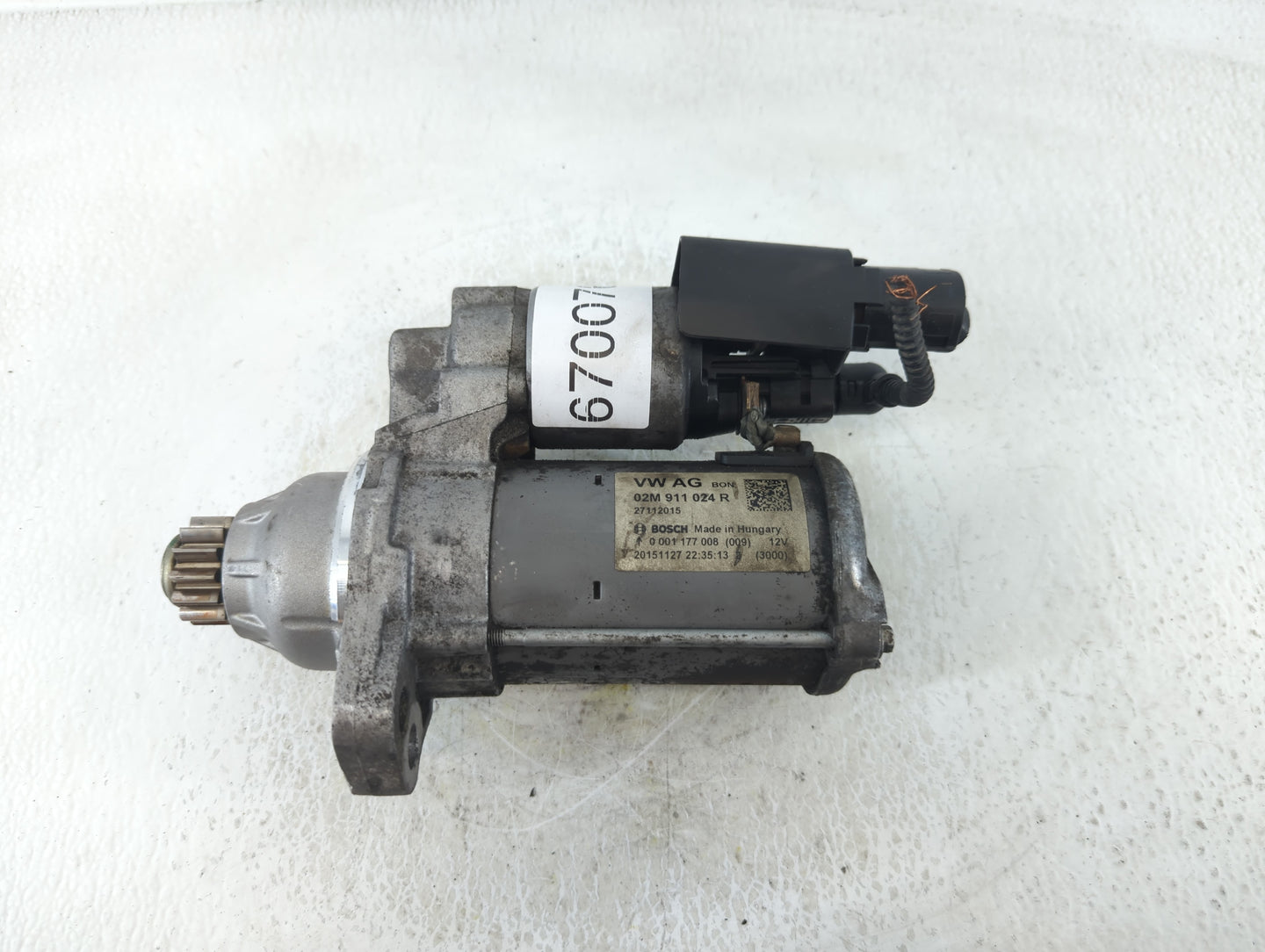 2014-2020 Volkswagen Passat Car Starter Motor Solenoid OEM P/N:02M 911 024 R Fits OEM Used Auto Parts - Oemusedautoparts1.co