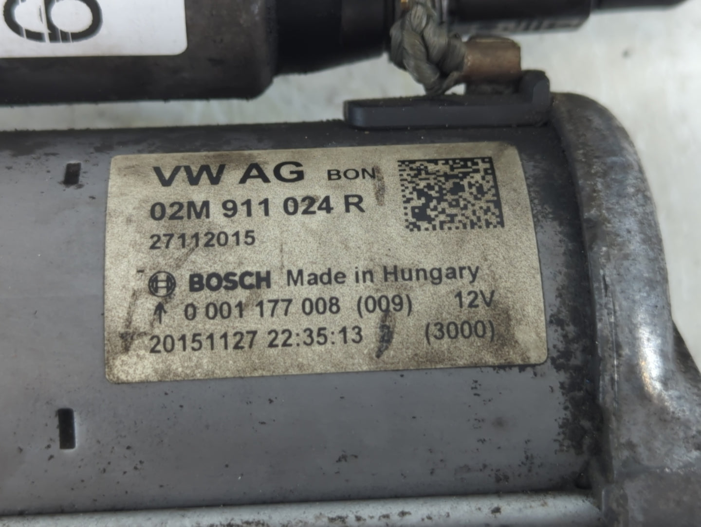 2014-2020 Volkswagen Passat Car Starter Motor Solenoid OEM P/N:02M 911 024 R Fits OEM Used Auto Parts - Oemusedautoparts1.co