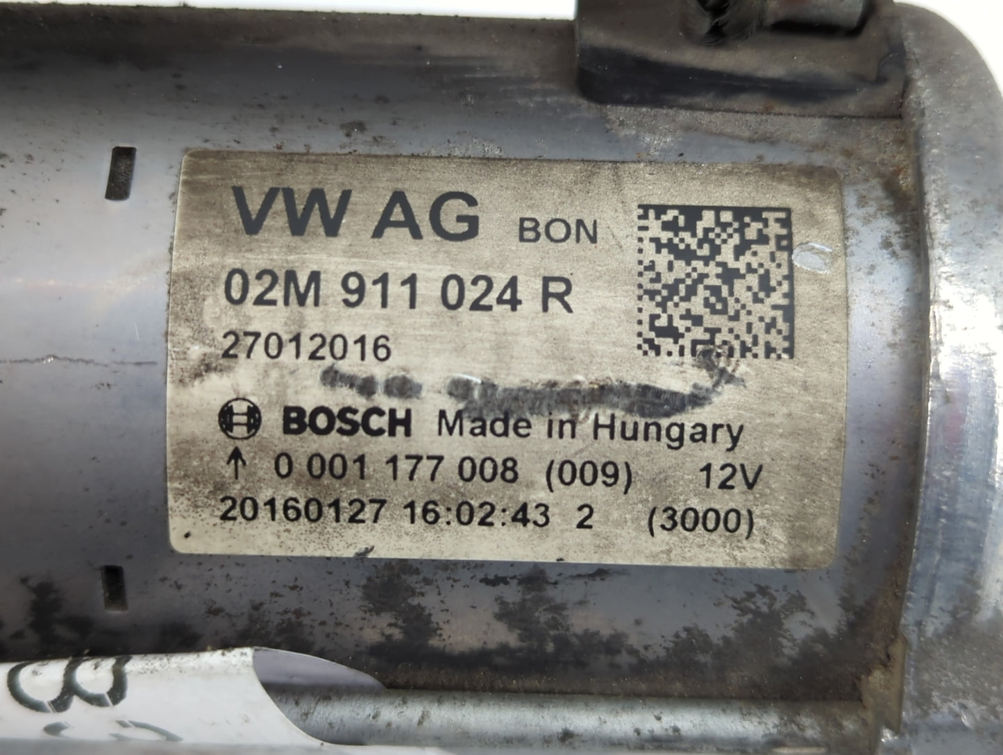 2014-2020 Volkswagen Passat Car Starter Motor Solenoid OEM P/N:28022017 02M 911 024 R Fits OEM Used Auto Parts - Oemusedauto
