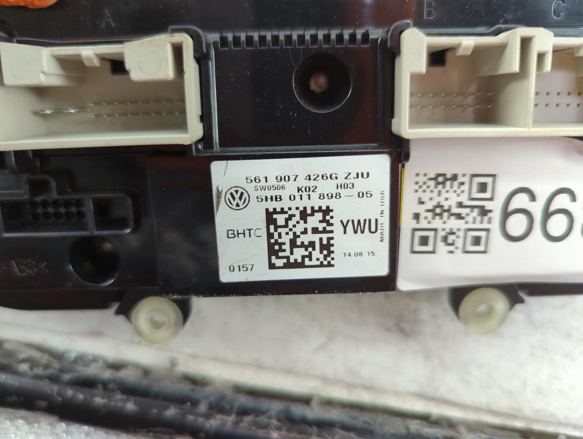 2016-2017 Volkswagen Tiguan Climate Control Module Temperature AC/Heater Replacement P/N:561907426G 5HB01189805 Fits OEM Use
