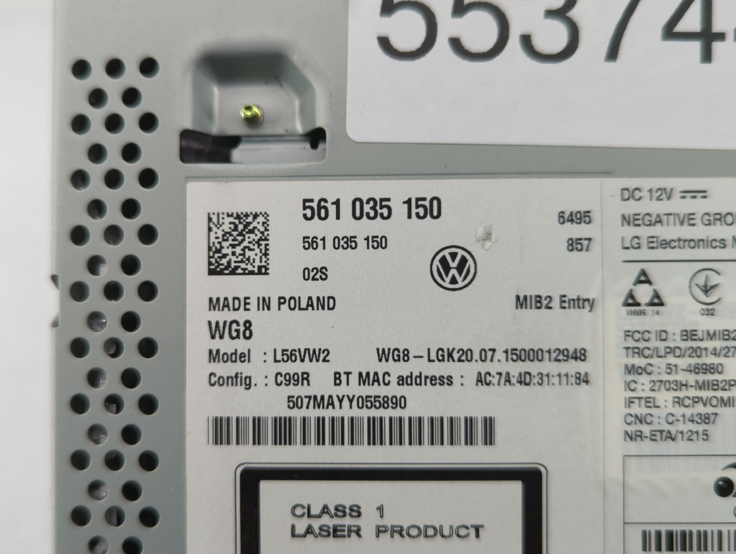 Volkswagen Tiguan Am Fm Cd Player Radio Receiver - Oemusedautoparts1.com