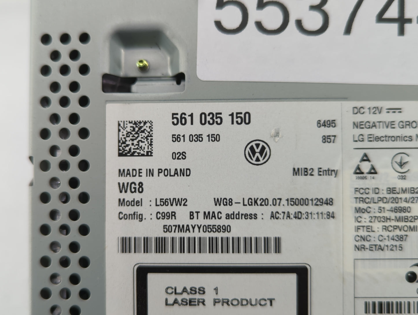 Volkswagen Tiguan Am Fm Cd Player Radio Receiver - Oemusedautoparts1.com