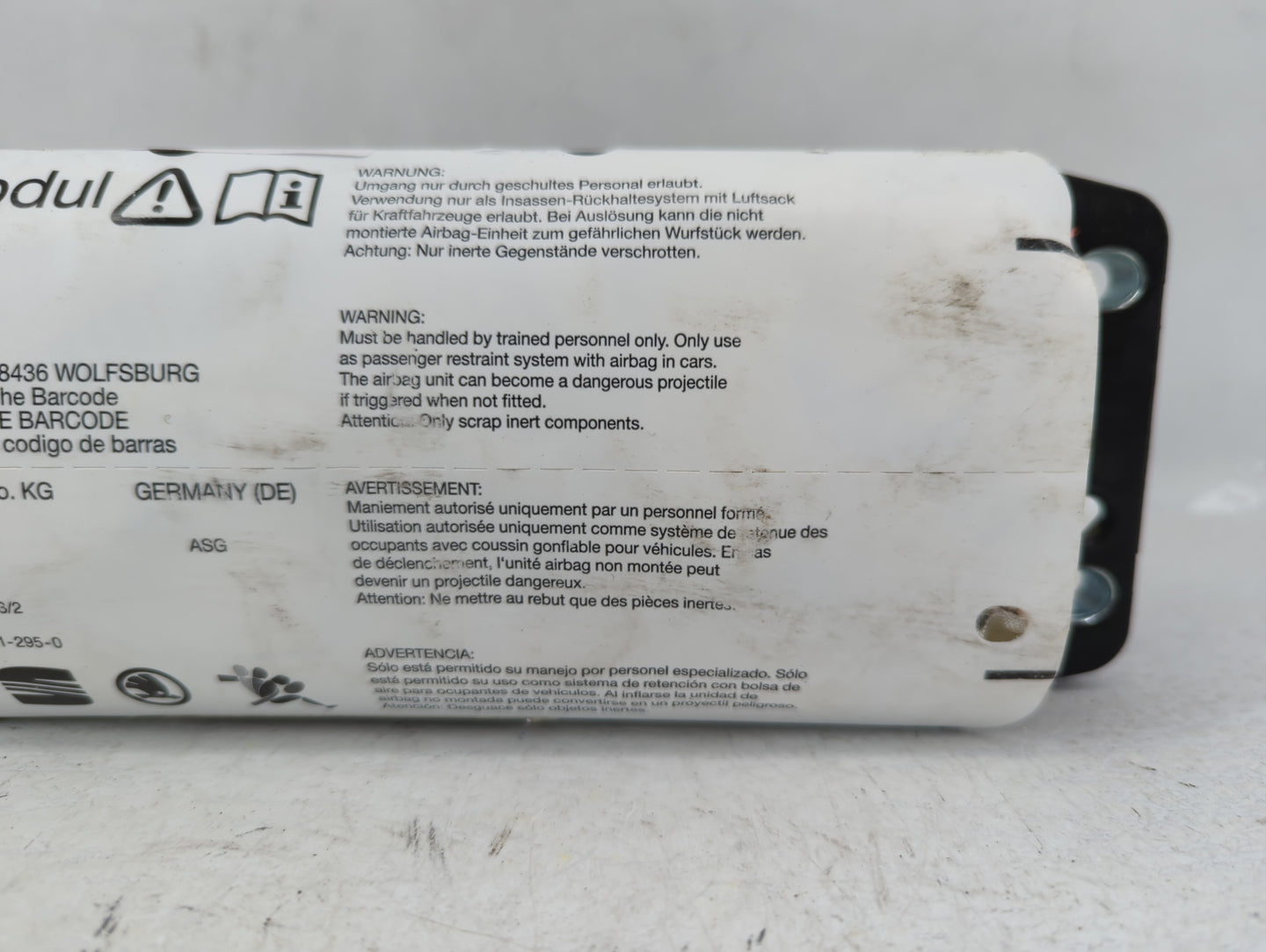 2011-2018 Volkswagen Tiguan Air Bag Passenger Right Dashboard Oem - Oemusedautoparts1.com