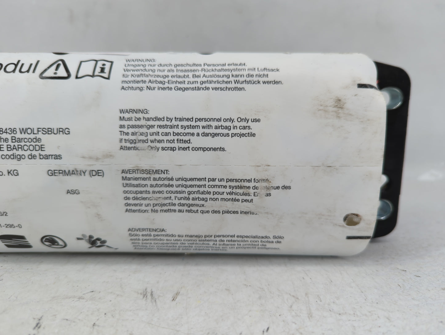 2011-2018 Volkswagen Tiguan Air Bag Passenger Right Dashboard Oem - Oemusedautoparts1.com