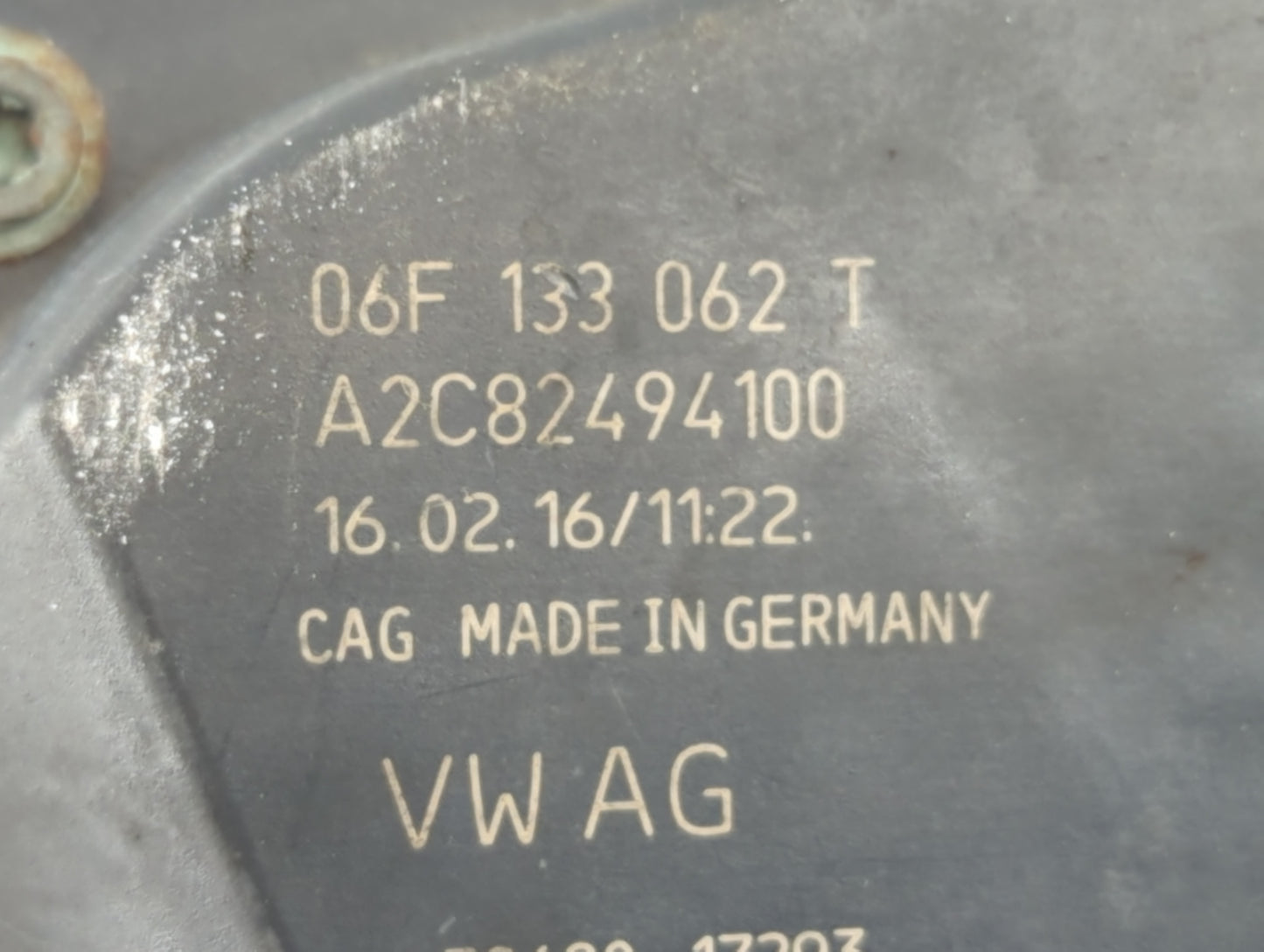 2009-2018 Volkswagen Tiguan Throttle Body P/N:A2C82494100 06F 133 062 T Fits OEM Used Auto Parts - Oemusedautoparts1.com