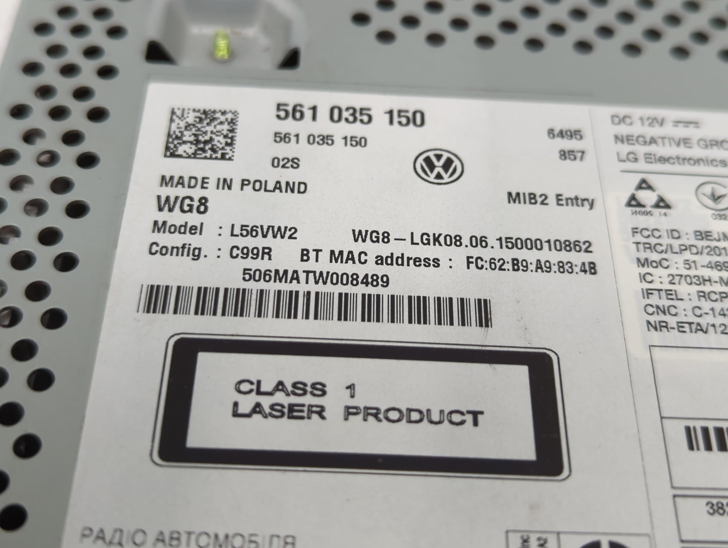2009-2017 Volkswagen Tiguan Am Fm Cd Player Radio Receiver - Oemusedautoparts1.com