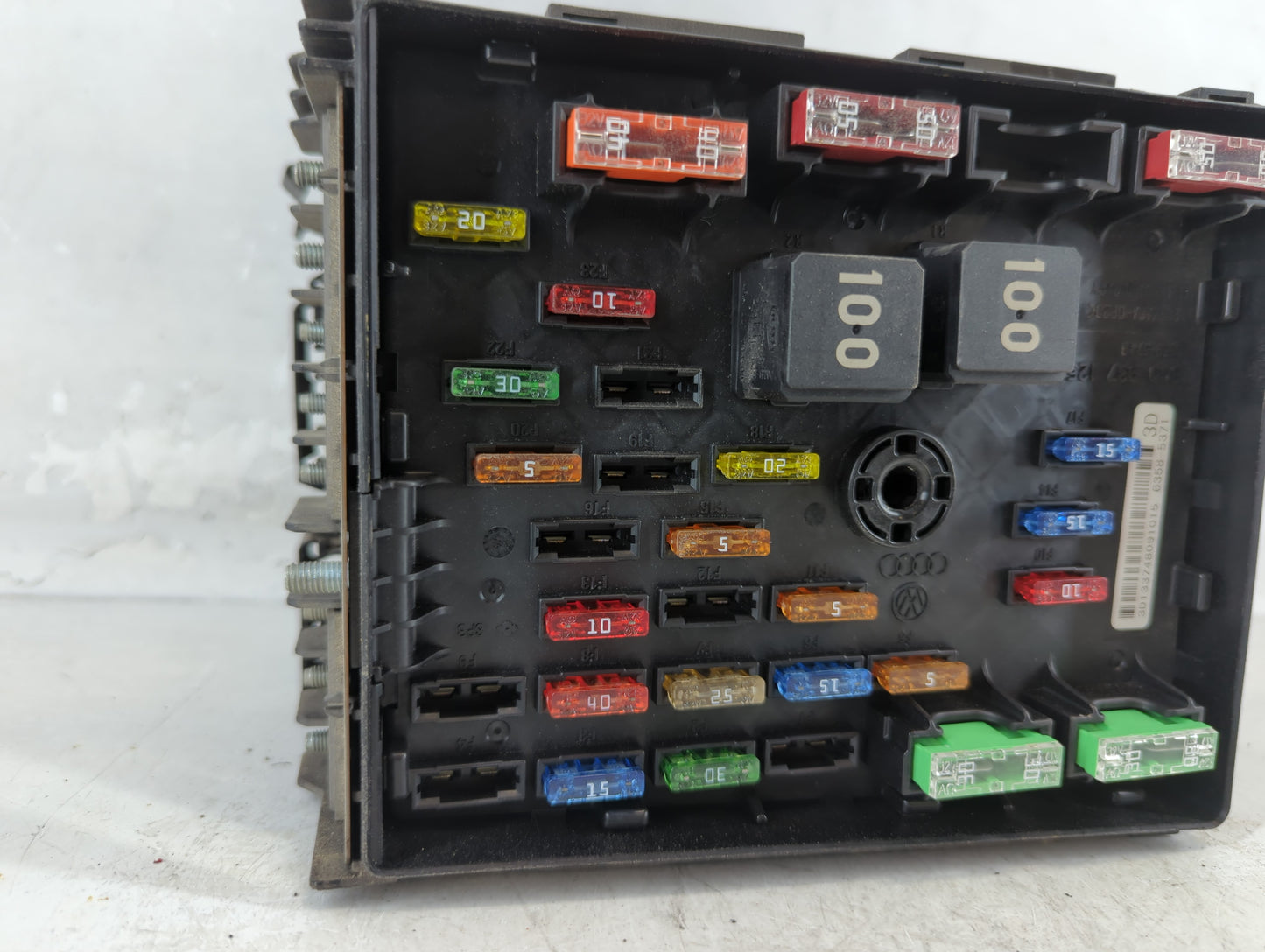 2012-2018 Volkswagen Tiguan Fusebox Fuse Box Panel Relay Module P/N:3C0 937 125 A Fits OEM Used Auto Parts - Oemusedautopart