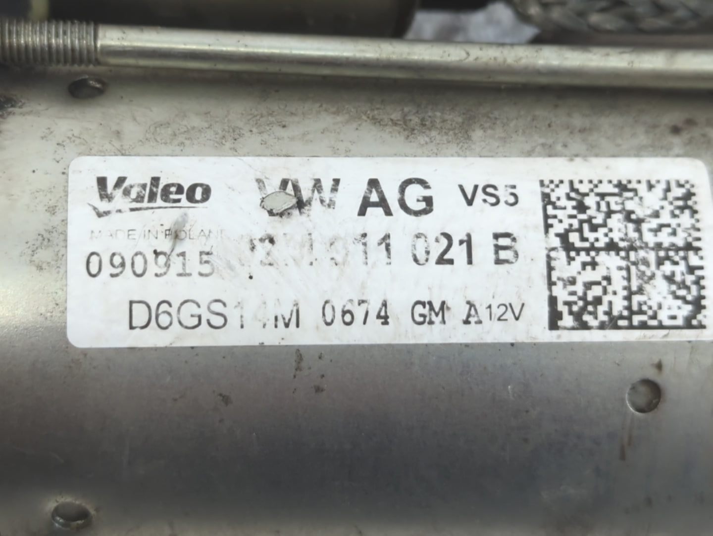 2011-2018 Volkswagen Tiguan Car Starter Motor Solenoid OEM Fits Fits 2010 2011 2012 2013 2014 2015 2016 2017 2018 OEM Used A