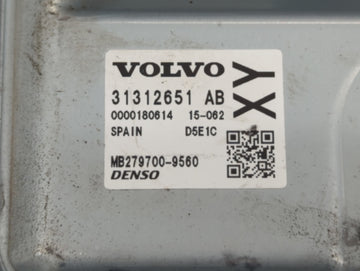 2013-2016 Volvo S60 PCM Engine Control Computer ECU ECM PCU OEM P/N:31312651AB Fits Fits 2013 2014 2015 2016 OEM Used Auto Parts