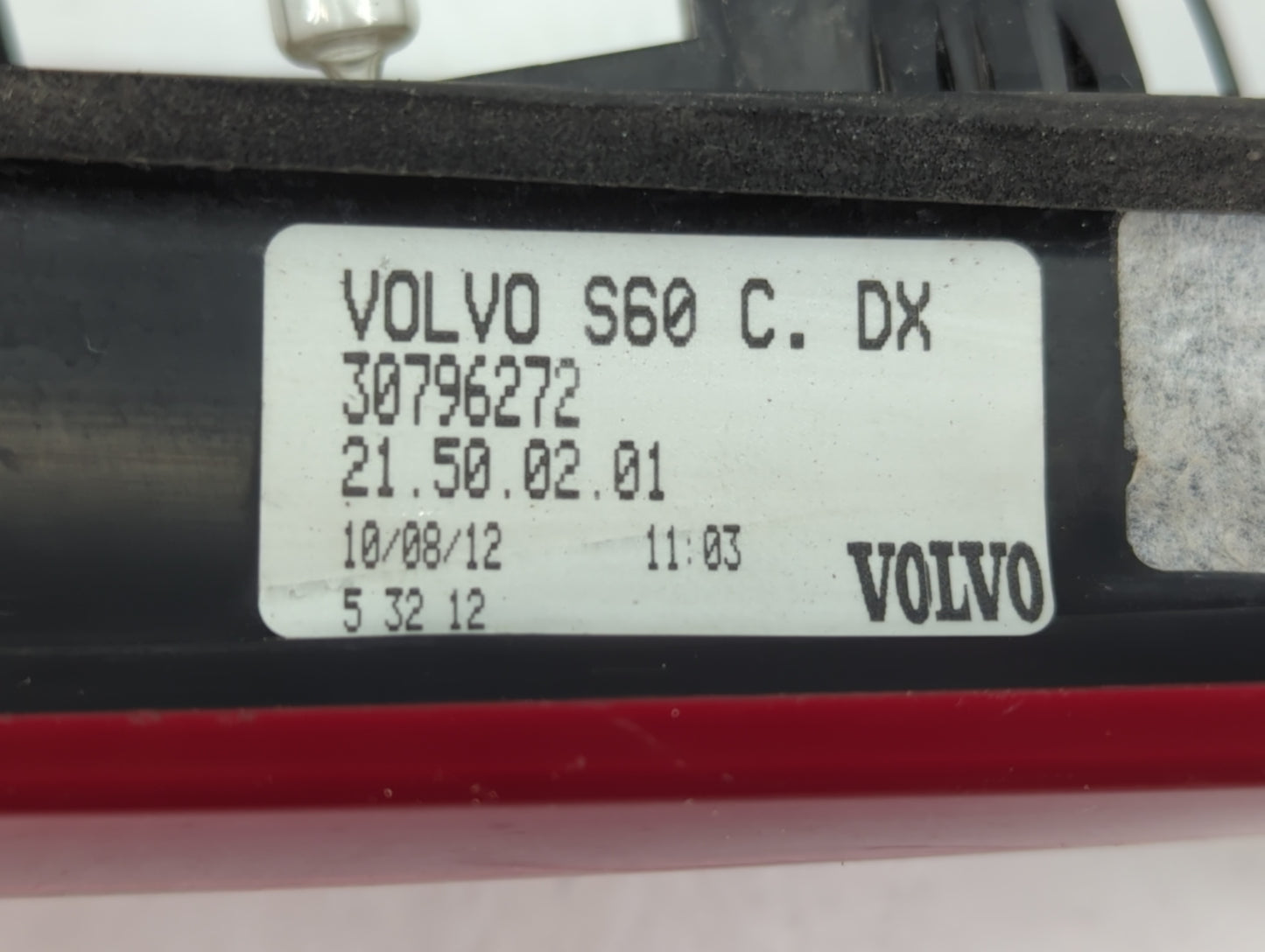 2016 Volvo S60 Tail Light Assembly Passenger Right OEM P/N:30796272 Fits Fits 2015 2017 2018 OEM Used Auto Parts - Oemusedau