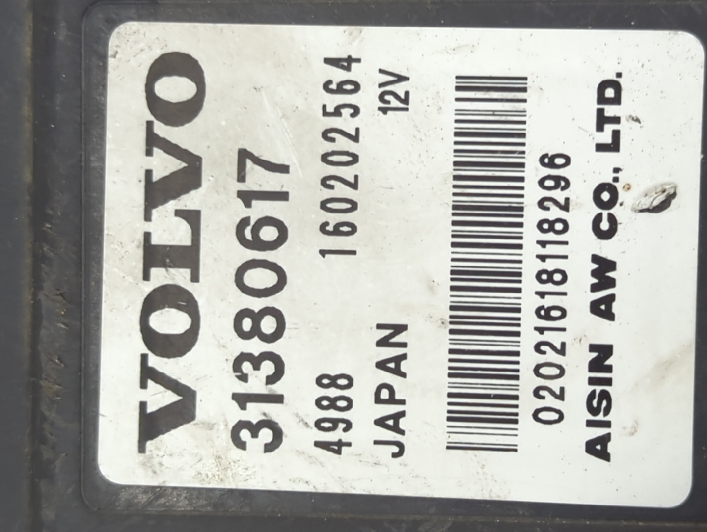 2016 Volvo Xc90 Transmission Control Module Tcu Tcm 31380617 - Oemusedautoparts1.com