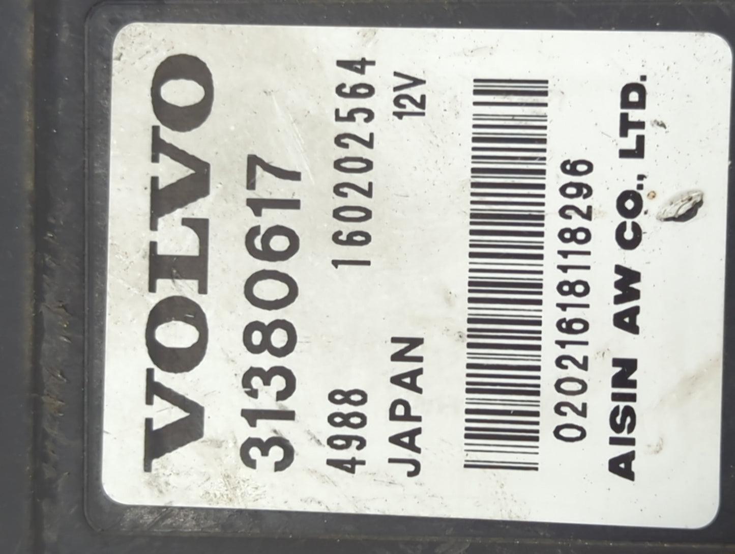 2016 Volvo Xc90 Transmission Control Module Tcu Tcm 31380617 - Oemusedautoparts1.com