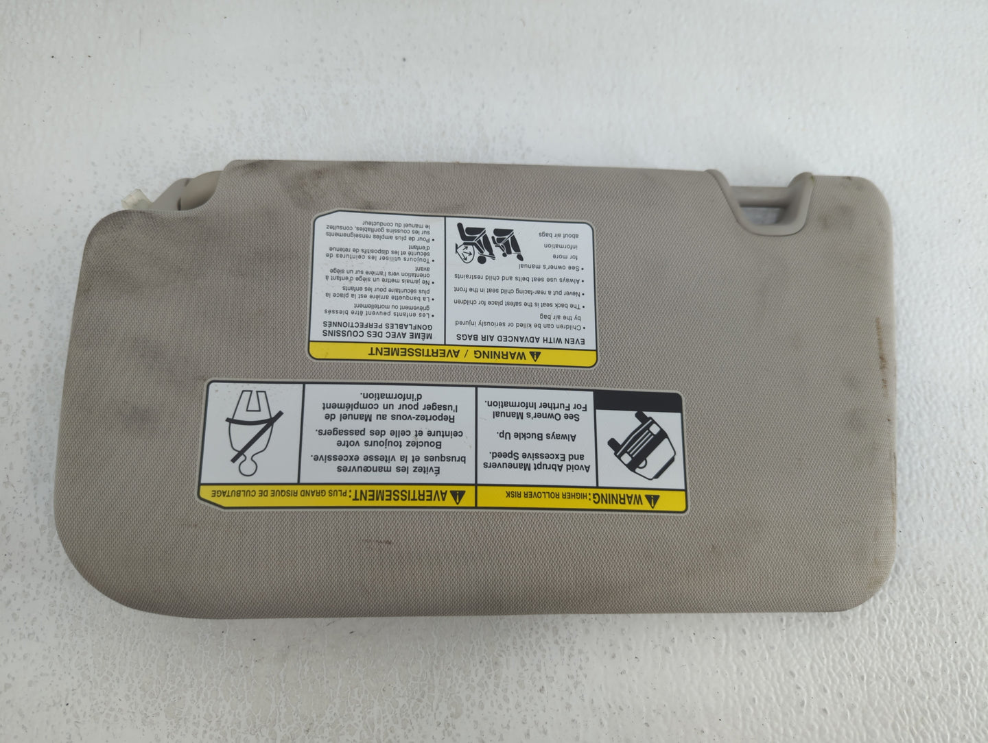 2014-2017 Nissan Rogue Sun Visor Shade Replacement Passenger Right Mirror Fits Fits 2014 2015 2016 2017 OEM Used Auto Parts 