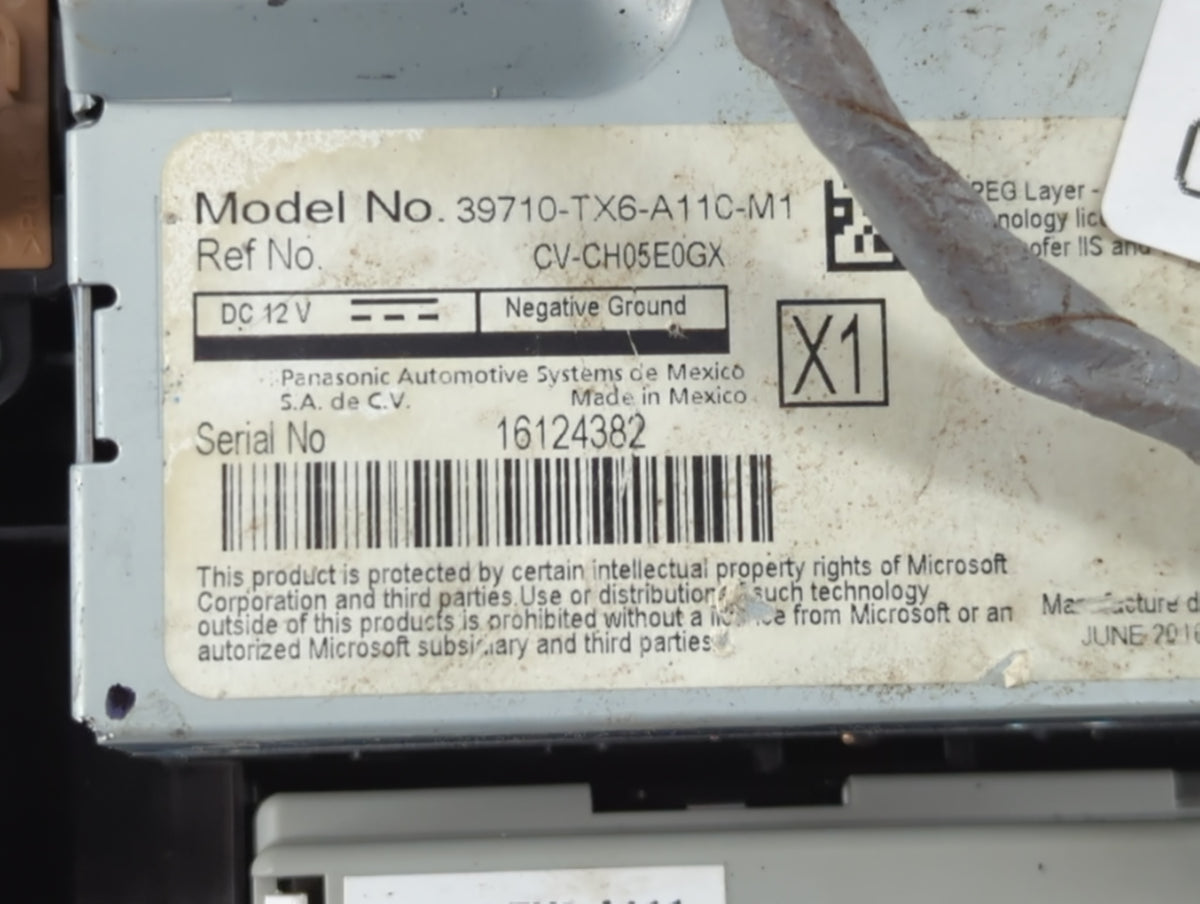 2016-2017 Acura Ilx Information Radio Display Screen 1155378 - Oemusedautoparts1.com