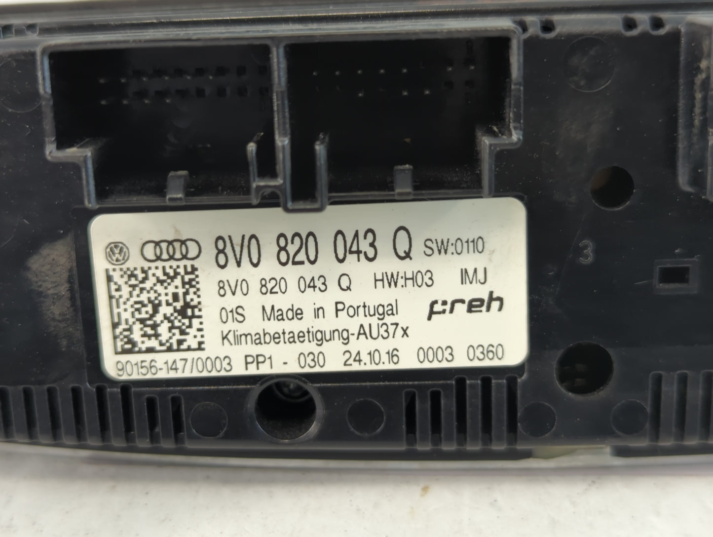 2017 Audi A3 Climate Control Module Temperature AC/Heater Replacement P/N:8V0 820 043 Q Fits OEM Used Auto Parts - Oemusedau