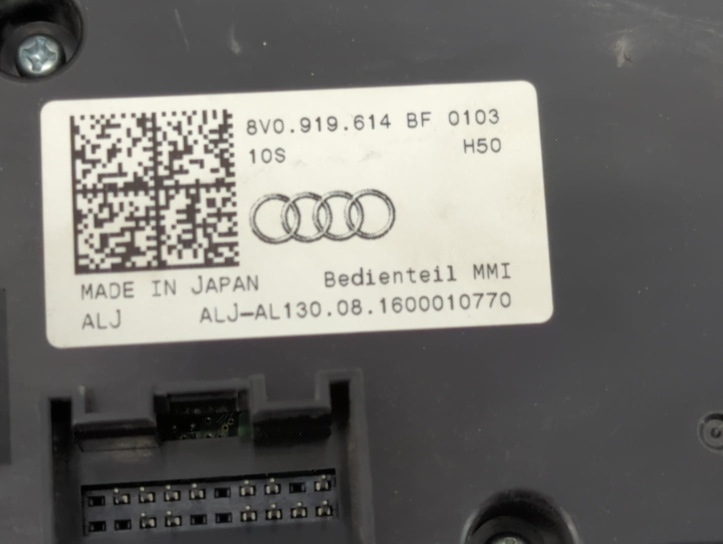 2015-2018 Audi A3 Radio AM FM Cd Player Receiver Replacement P/N:8V0 919 614 BF Fits Fits 2015 2016 2017 2018 OEM Used Auto 