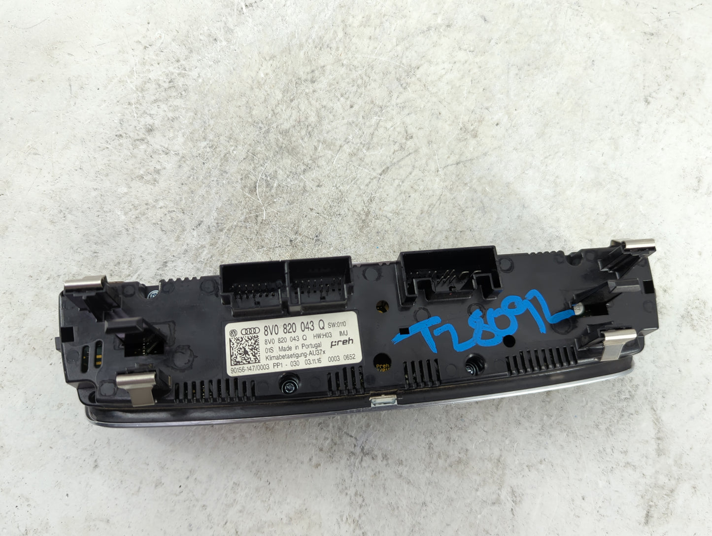 2017 Audi A3 Climate Control Module Temperature AC/Heater Replacement P/N:8V0820043Q Fits OEM Used Auto Parts - Oemusedautop