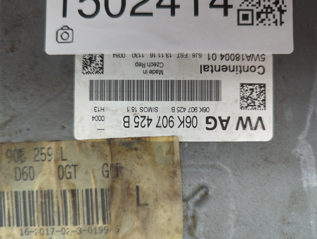 2015 Audi A3 PCM Engine Control Computer ECU ECM PCU OEM P/N:06K907425B 5WA18004, 5WA1800401, 5G906259L Fits Fits 2016 2017 