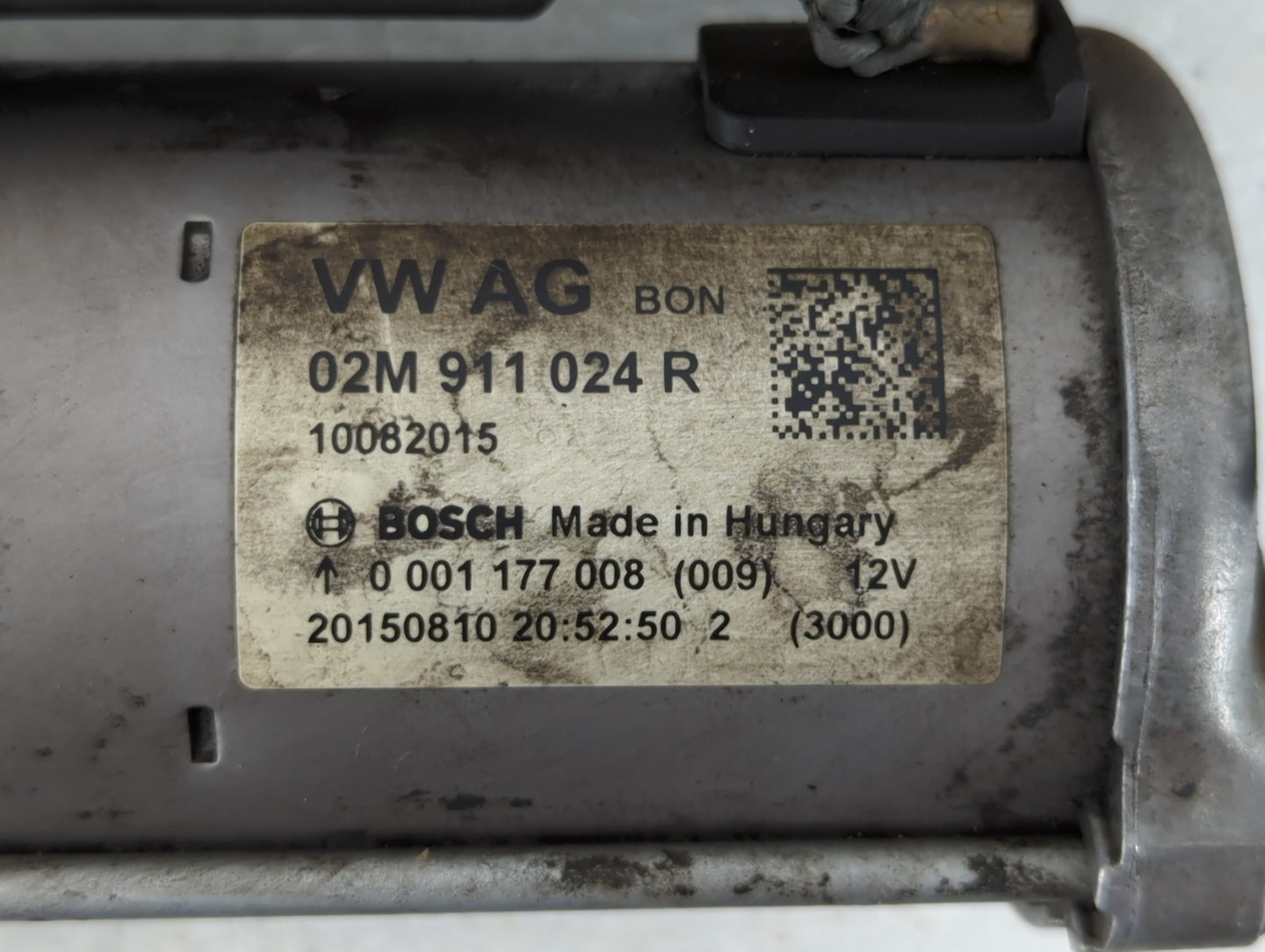 2015-2018 Audi A3 Car Starter Motor Solenoid OEM P/N:02M 911 024 R Fits Fits 2011 2012 2013 2014 2015 2016 2017 2018 2019 OE