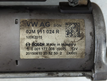 2015-2018 Audi A3 Car Starter Motor Solenoid OEM P/N:02M 911 024 R Fits Fits 2011 2012 2013 2014 2015 2016 2017 2018 2019 OEM Used Auto Parts