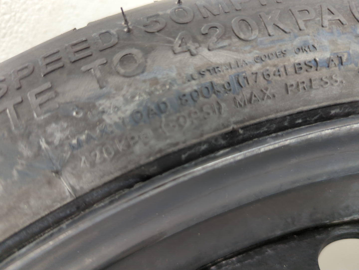 2017-2022 Audi A4 Spare Donut Tire Wheel Rim Oem - Oemusedautoparts1.com