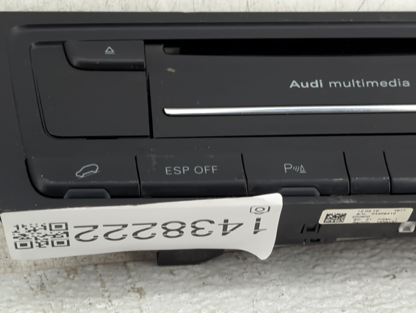 2017-2019 Audi A4 Radio AM FM Cd Player Receiver Replacement P/N:211 563 000 8R1 953 673, 075102069 Fits Fits 2017 2018 2019