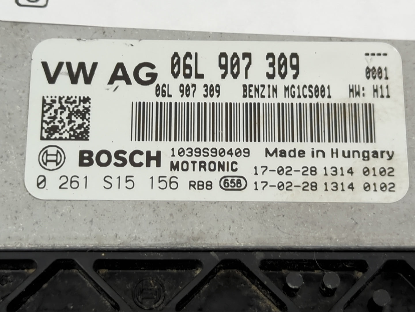 2017-2019 Audi A4 PCM Engine Control Computer ECU ECM PCU OEM P/N:06L907309 0261S15156 Fits Fits 2017 2018 2019 OEM Used Aut