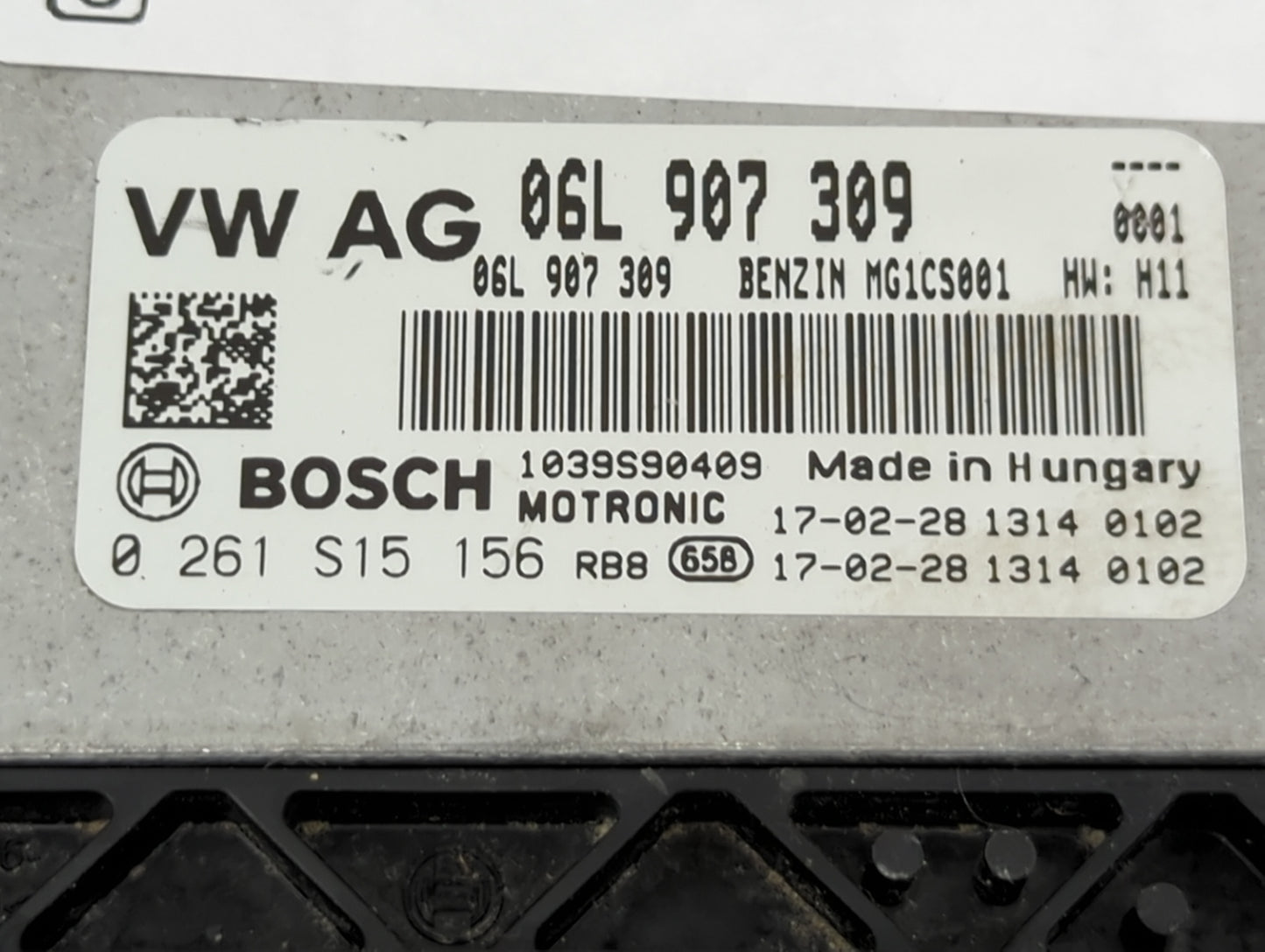 2017-2019 Audi A4 PCM Engine Control Computer ECU ECM PCU OEM P/N:06L907309 0261S15156 Fits Fits 2017 2018 2019 OEM Used Aut