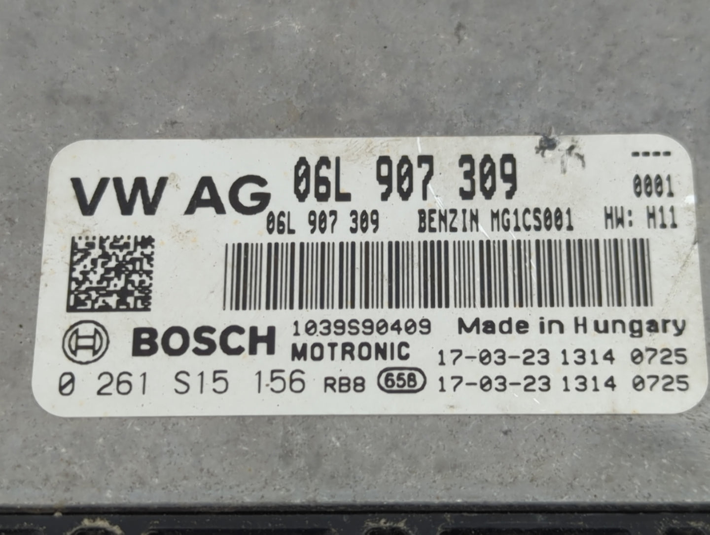 2017-2019 Audi A4 PCM Engine Control Computer ECU ECM PCU OEM P/N:0 261 S15 156 06L 907 309 Fits Fits 2017 2018 2019 OEM Use