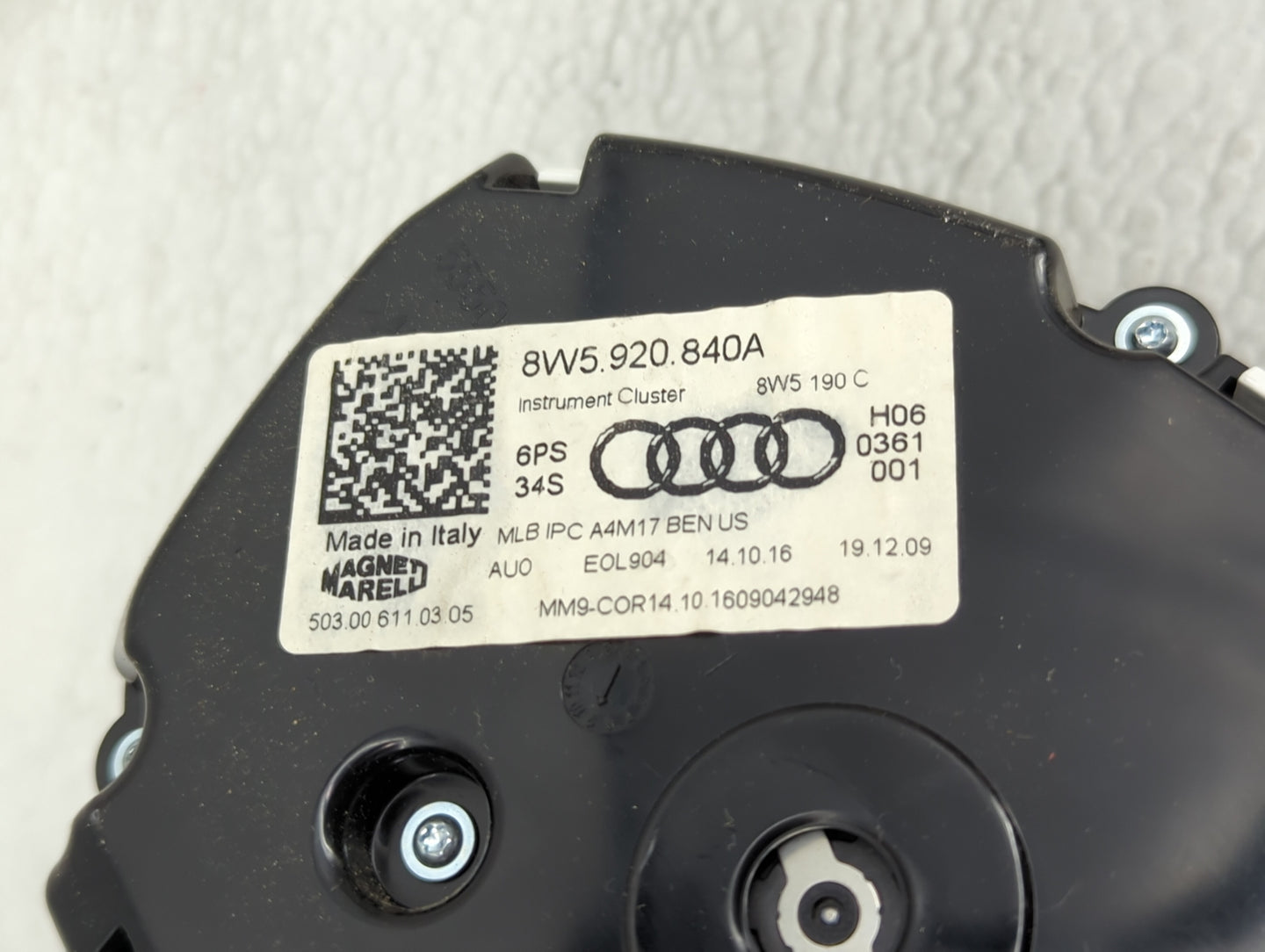 2017-2019 Audi A4 Instrument Cluster Speedometer Gauges P/N:8W5920840A 8W5190C Miles:134K Fits Fits 2017 2018 2019 OEM Used 