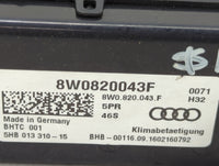 2017-2019 Audi A4 Climate Control Module Temperature AC/Heater Replacement P/N:8W0820043F Fits Fits 2017 2018 2019 OEM Used 