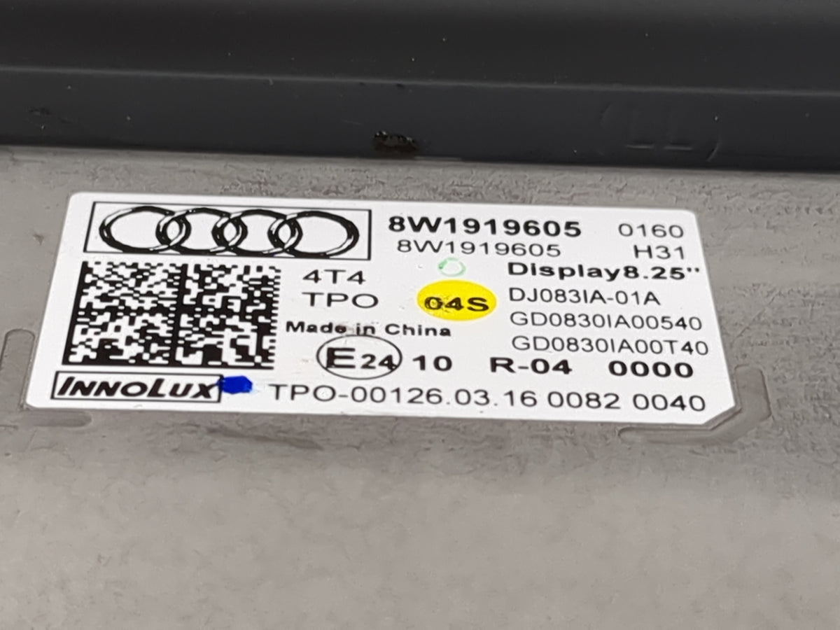 2017-2019 Audi A4 Information Radio Display Screen 1469487 - Oemusedautoparts1.com