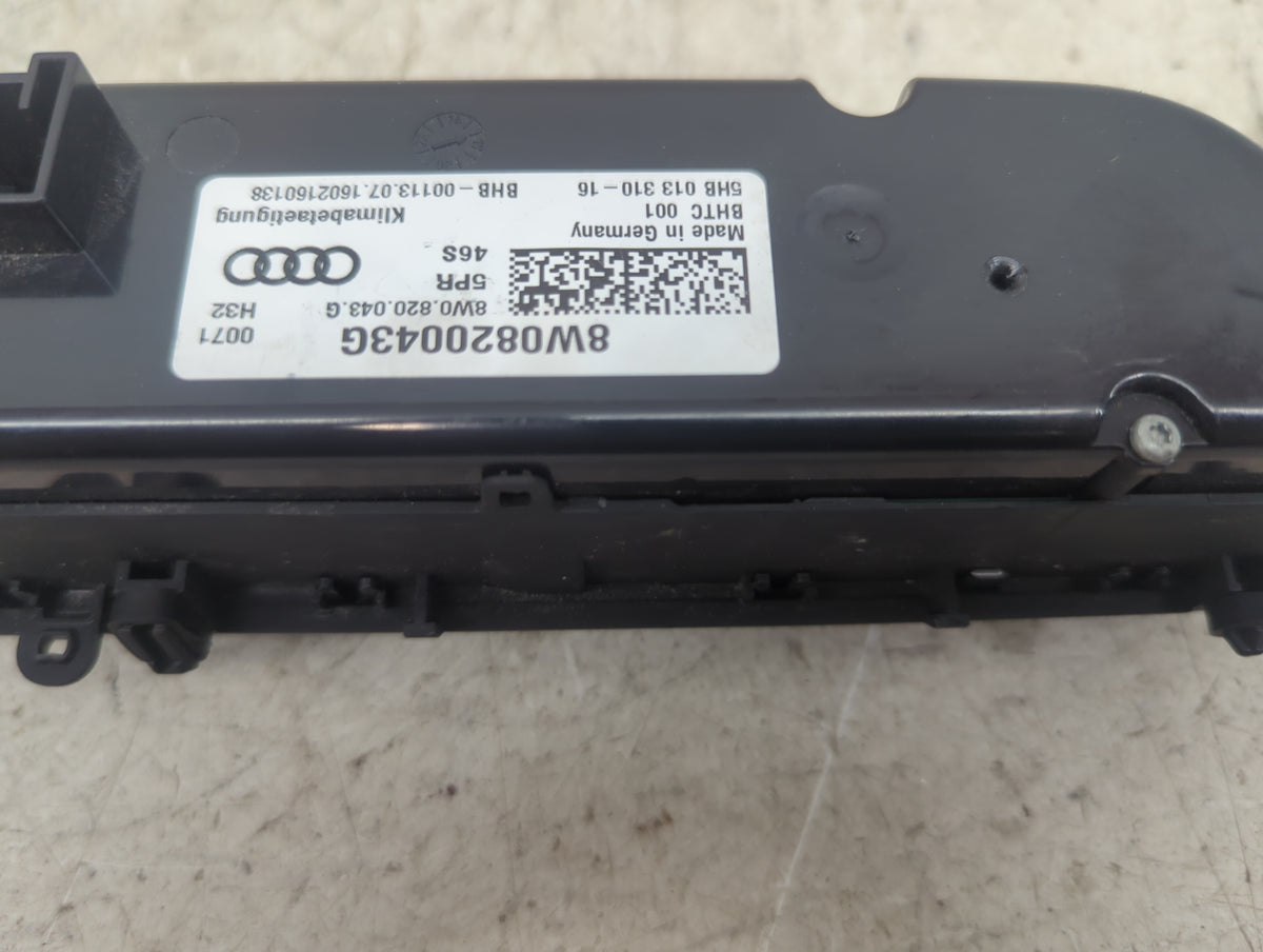2017-2019 Audi A4 Climate Control Module Temperature AC/Heater Replacement P/N:8W0820043G 5HB 013 310-16 Fits OEM Used Auto 