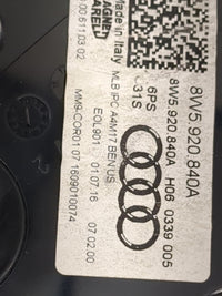 2017-2019 Audi A4 Instrument Cluster Speedometer Gauges P/N:8W5920840A 8W5.920.840A, H06, 0339005 Miles: Fits Fits 2017 2018