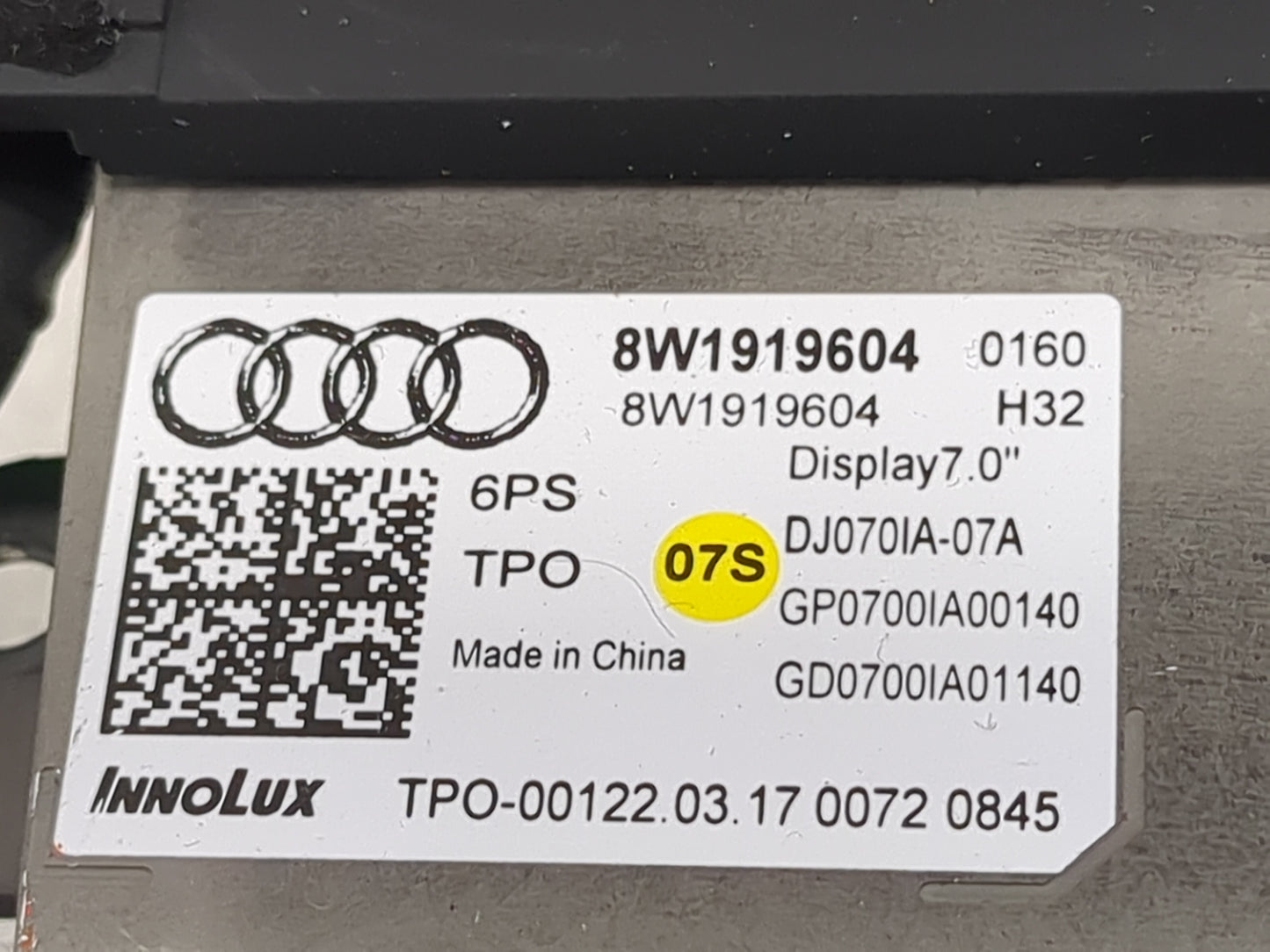 2017-2019 Audi A4 Information Display Screen 1483675 - Oemusedautoparts1.com