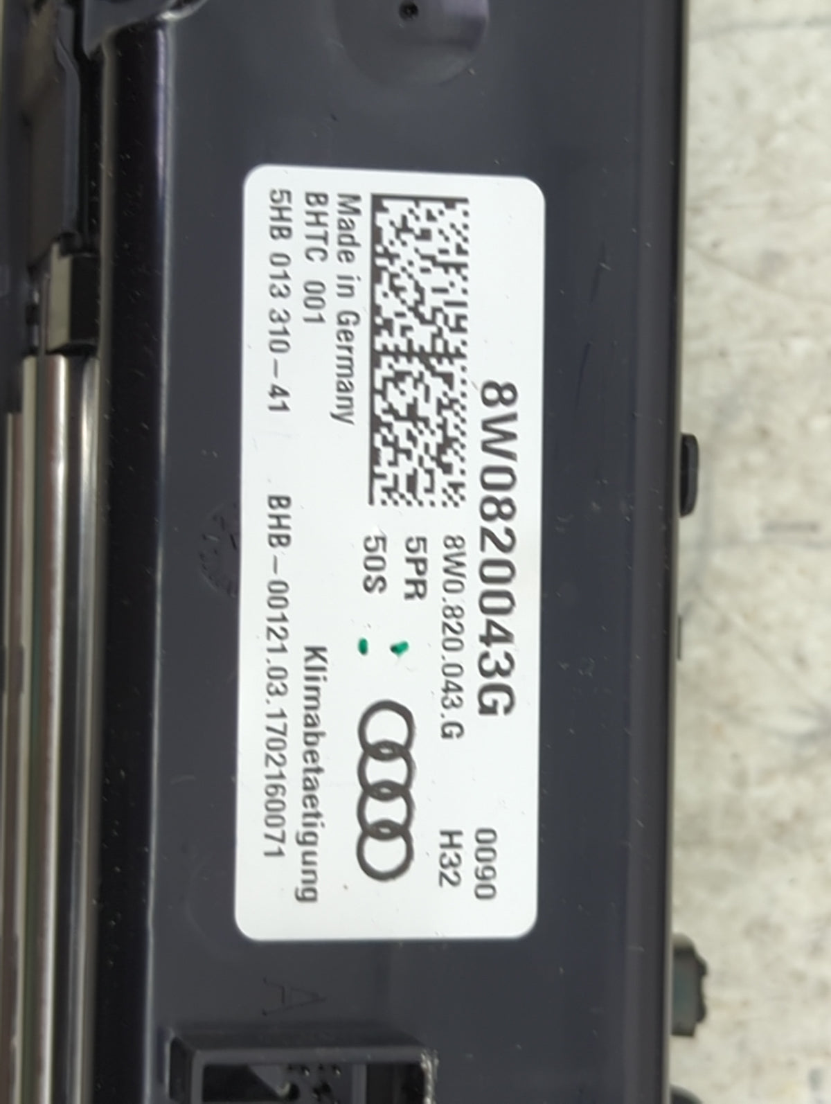 2017-2019 Audi A4 Climate Control Module Temperature AC/Heater Replacement P/N:8W0820043G 5HB01331041 Fits OEM Used Auto Par