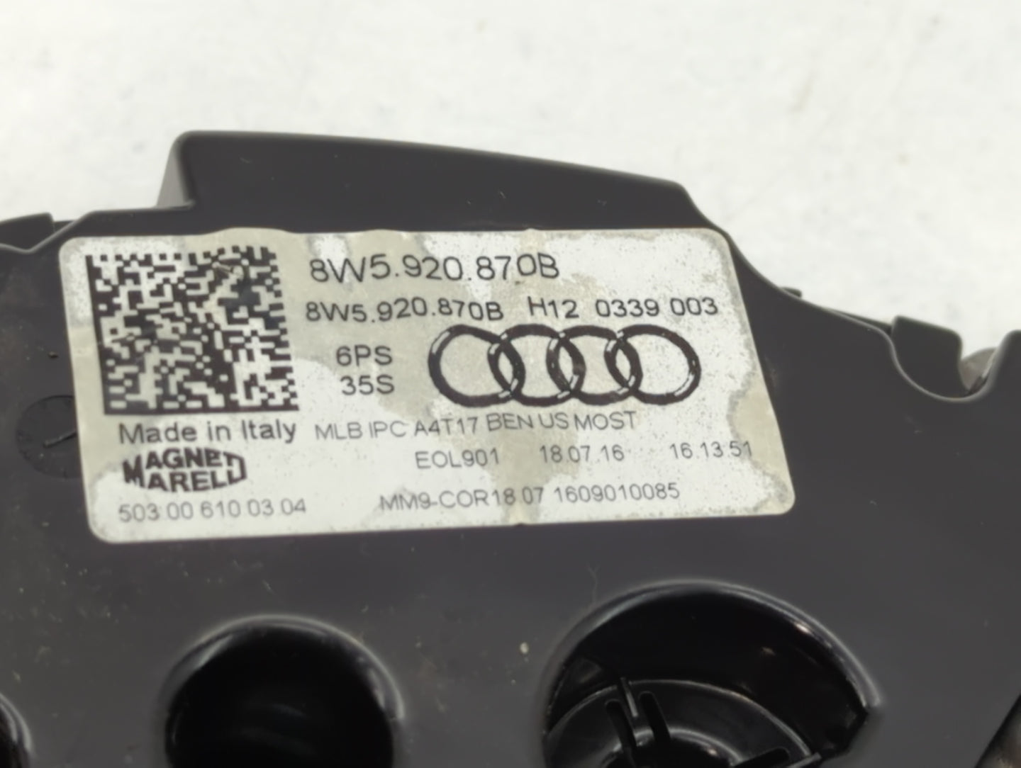 2017 Audi A4 Instrument Cluster Speedometer Gauges P/N:8W5 920 870B Fits OEM Used Auto Parts - Oemusedautoparts1.com
