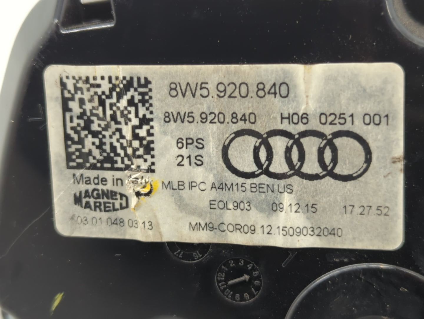 2017-2019 Audi A4 Instrument Cluster Speedometer Gauges P/N:8W5 920 840 Fits Fits 2017 2018 2019 OEM Used Auto Parts - Oemus