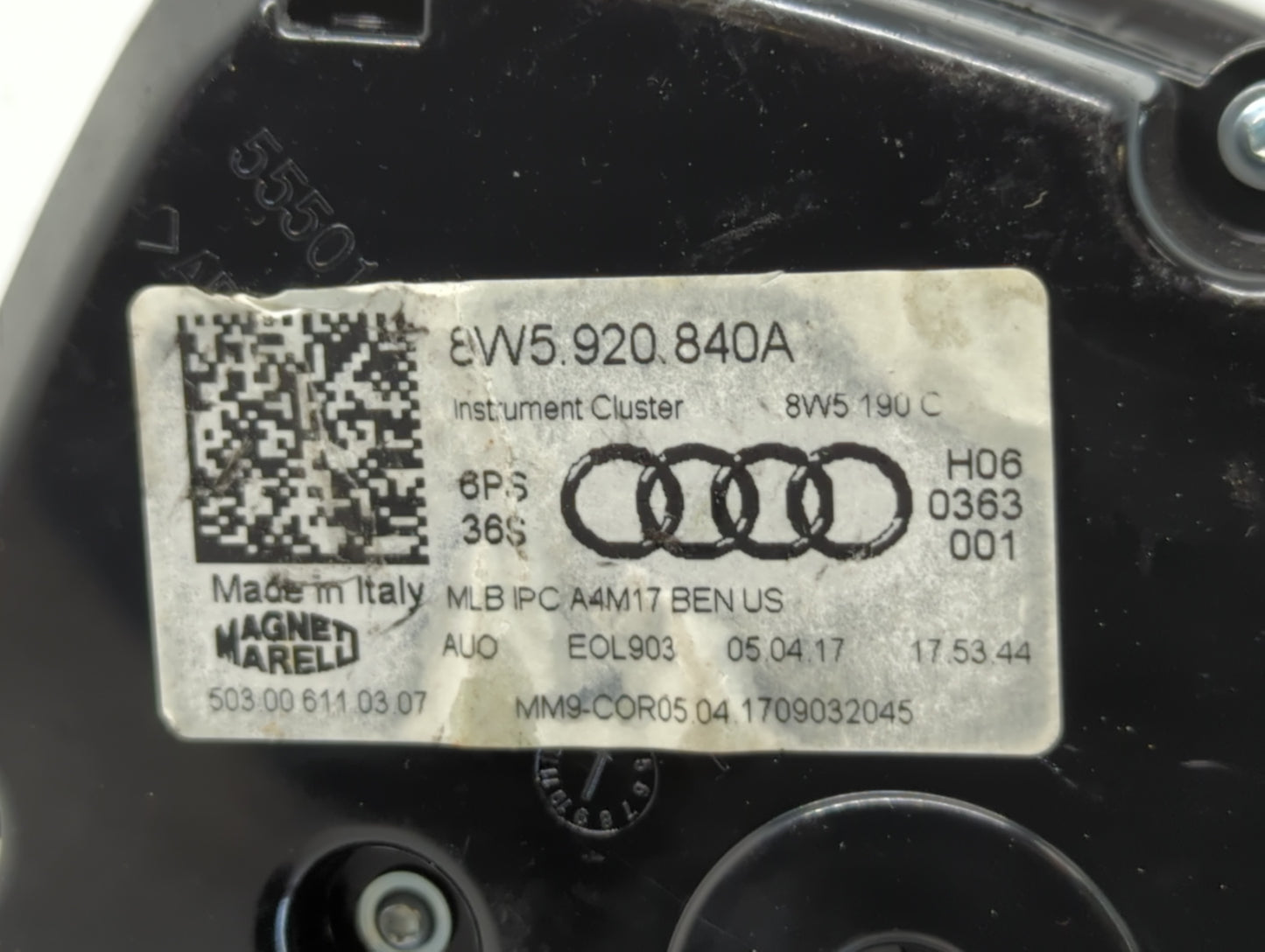 2017-2019 Audi A4 Instrument Cluster Speedometer Gauges P/N:0 263 725 121 4G8 920 987 T, 8W5 920 840 Fits Fits 2017 2018 201
