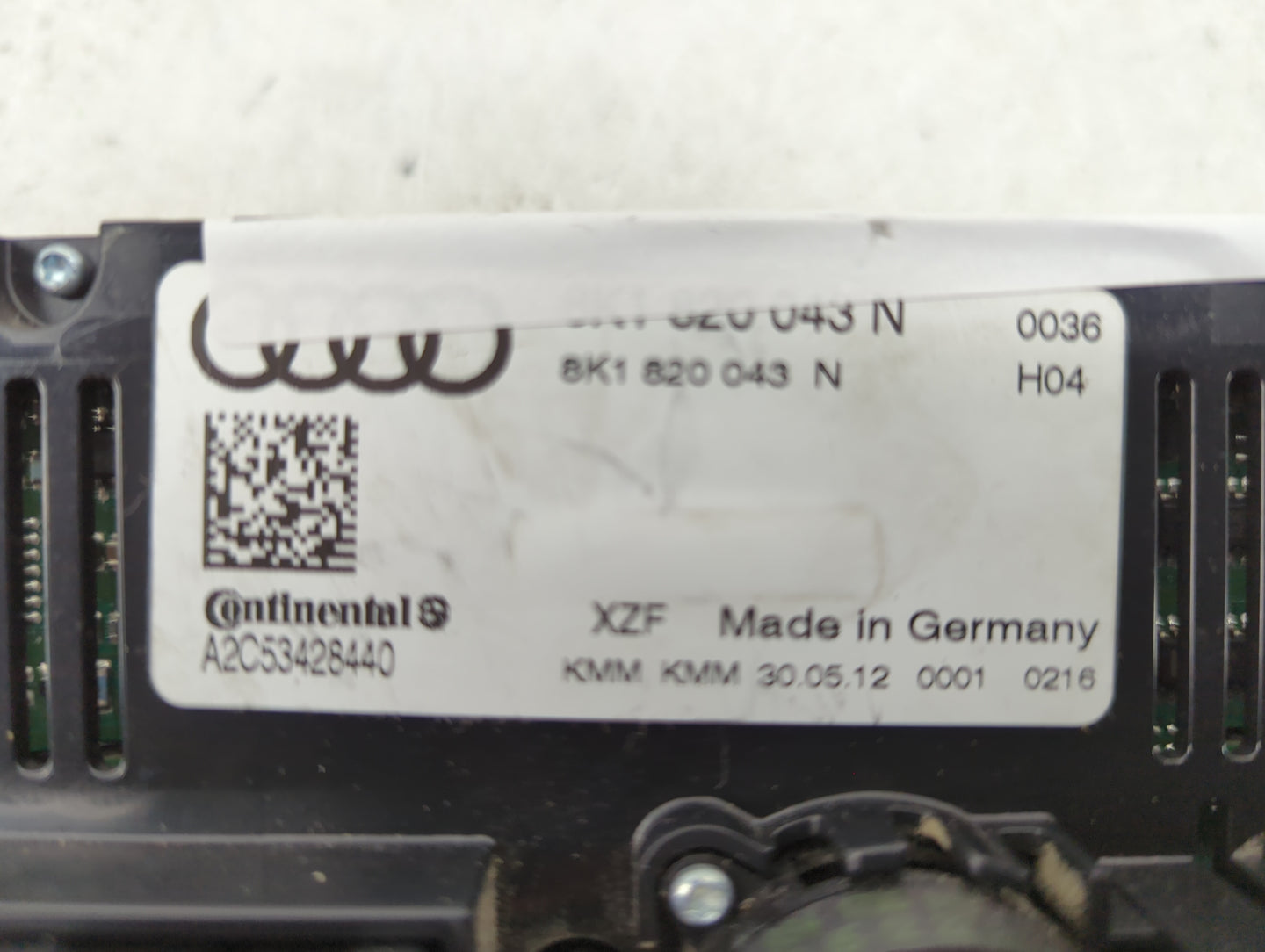 2014-2017 Audi A5 Climate Control Module Temperature AC/Heater Replacement P/N:8K1820043N 8K1820043 Fits OEM Used Auto Parts