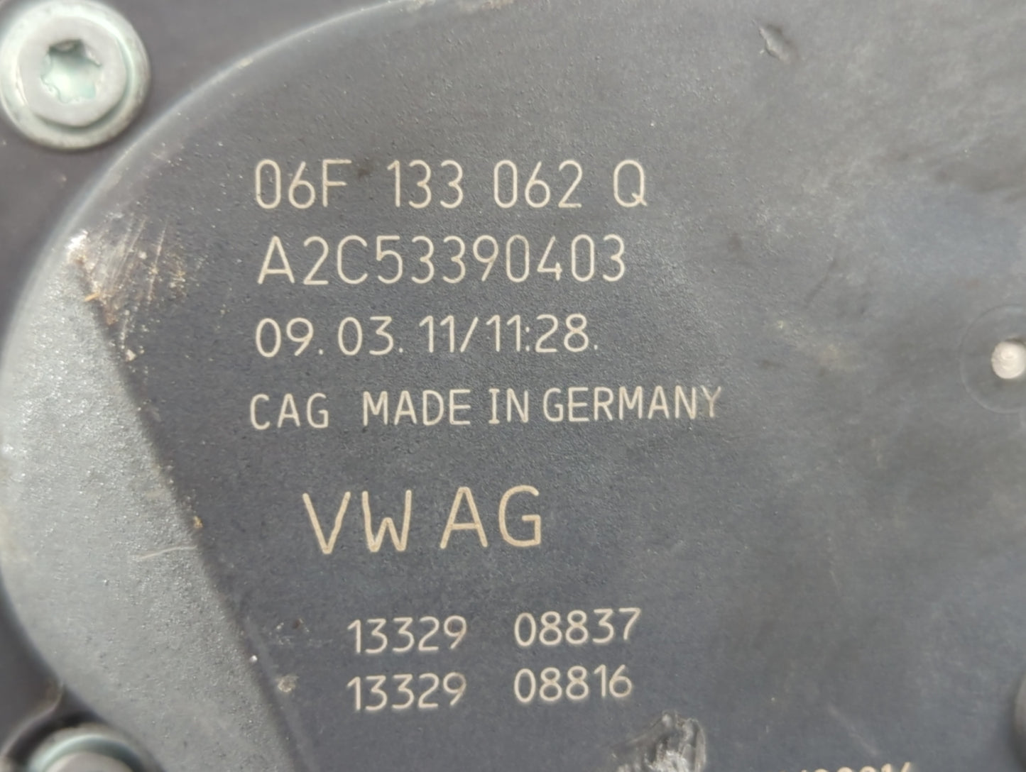 2010-2017 Audi A5 Throttle Body P/N:A2C53390403 06F 133 062 Q Fits OEM Used Auto Parts - Oemusedautoparts1.com