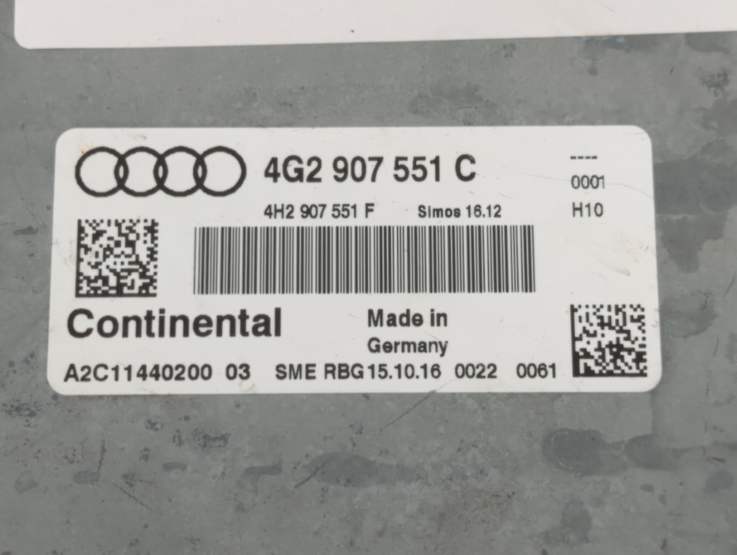 2017-2018 Audi A7 PCM Engine Control Computer ECU ECM PCU OEM P/N:4G2 907 551 C 4G2 907 5512 C Fits Fits 2017 2018 OEM Used 