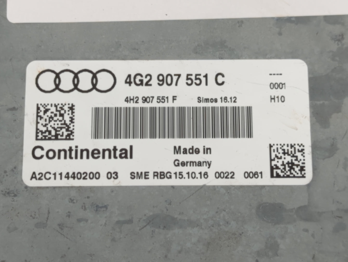 2017-2018 Audi A7 PCM Engine Control Computer ECU ECM PCU OEM P/N:4G2 907 551 C 4G2 907 5512 C Fits Fits 2017 2018 OEM Used 