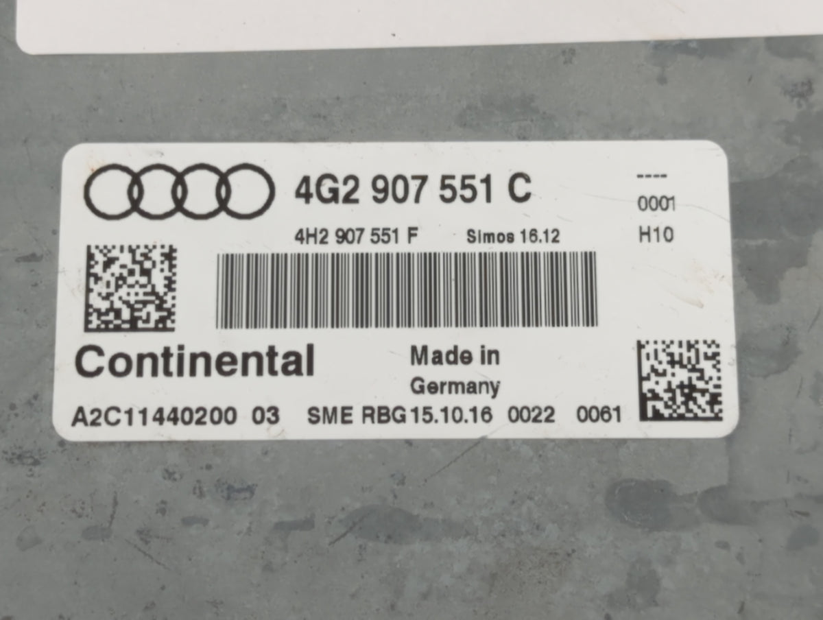 2017-2018 Audi A7 PCM Engine Control Computer ECU ECM PCU OEM P/N:4G2 907 551 C 4G2 907 5512 C Fits 2017 2018 OEM Used Auto 