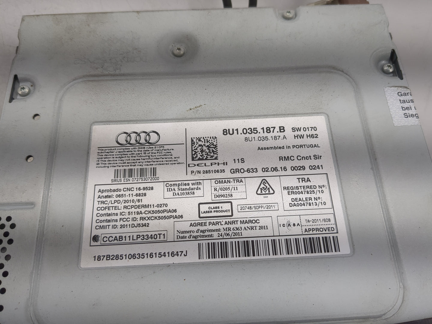 2015-2018 Audi Q3 Radio Control Panel - Oemusedautoparts1.com