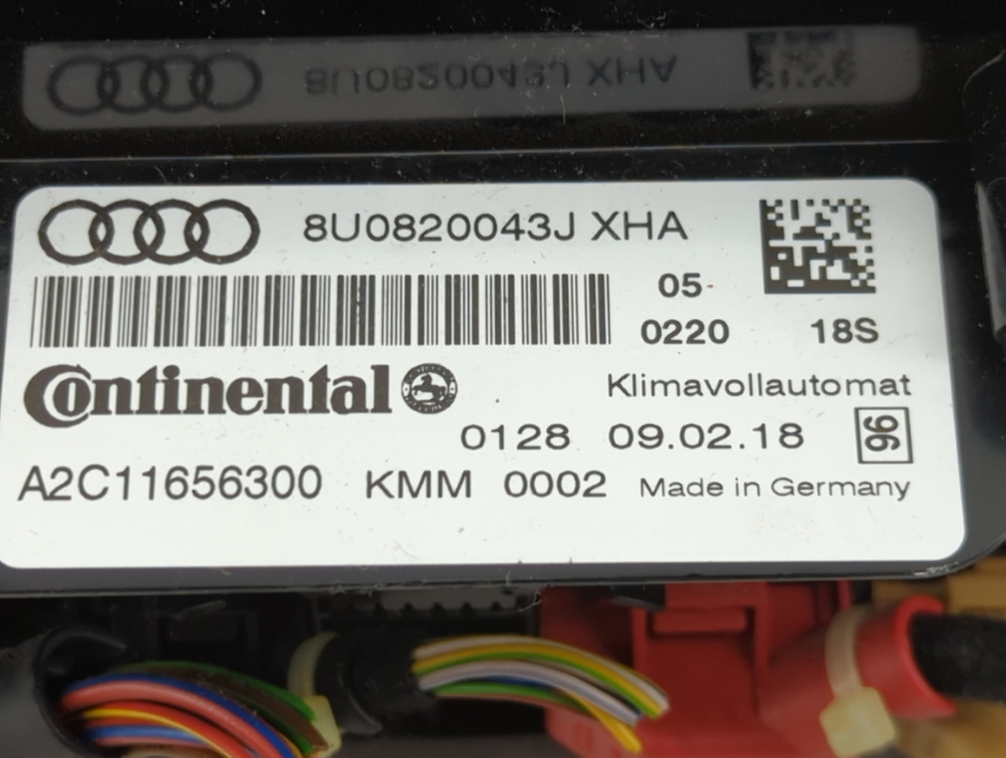 2017-2018 Audi Q3 Climate Control Module Temperature AC/Heater Replacement P/N:8U0820043H A2C11656000 Fits Fits 2017 2018 OE